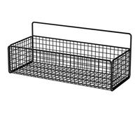 CGUOHU Wall Hanging Baskets Iron Farmhouse Food Storage Wire Basket for Dormitory Countertop Pantry Bathroom Living Room para Almacenamiento(Black)