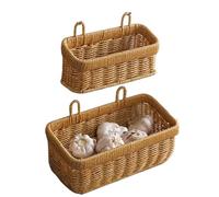 CGUOHU Wall Hanging Storage Basket Container Decorative Hand Woven Kitchen for Garden Flower Pot Living Room para Almacenamiento(S)