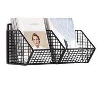 CGUOHU Wall Mounted Kitchen Storage Basket Suitable for Metal Wire of Spices, Garlic, Onions, and Vegetables para Almacenamiento(2 grids)