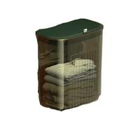 CGUOHU Wall-Mounted Laundry Hamper No-Drill Hanging Dirty Clothes Basket with Lid for Bathroom/Bedroom, Transparent Storage Bin para Almacenamiento(Green L)