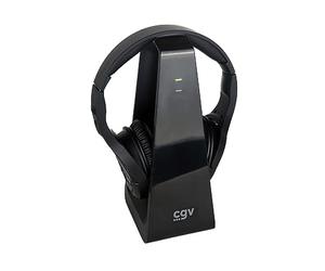 CGV | Hel Prelude 2 Auriculares inalámbricos TV-HiFi (supraaural, transmisión de Audio Digital (2,4 GHz) con estación de Carga, 30 m de Alcance) Negro