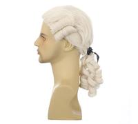 CGVG Peluca barroca para hombre, juez, rococó, judge, marqués, noble, noble, señor, poeta, compositor, renacimiento, peluca para cosplay, Halloween, carnaval (beige)