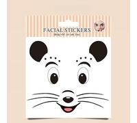 CGVG Tatuajes temporales para la cara, calcomanías faciales con purpurina, tatuajes falsos para mujeres, hombres, adultos, cumpleaños, maquillaje, fiesta, carnaval, Halloween, festival (ratón)