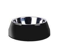 CGZCEICAN Pet Bowls Stainless Steel Dog Cat Pet Bowl Universal Pet Water and Food Bowls 4 Sizes and 5 Colors Available /75(Svart,L)