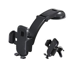 CGZZ Soporte Móvil Coche, 3 en 1 Soporte Movil Coche Ventosa Salpicadero 360° Rotación,Protección Antideslizante,Fácil de Operar,Compatible con Todos los Teléfonos de Tamaño Adecuado