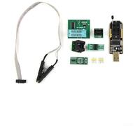CH341A Kit de programador USB con adaptador de voltaje de 1,8 V SOP8 para convertidor de enchufe SOIC8 a DIP8 y clip de prueba para BIOS para reparación de memoria flash EEPROM