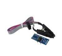 CH341A SOP8 a DIP8 - Clip de programación de prueba para adaptador IC de chip SOIC8, programador USB BIOS con soporte SPI, indicadores de estado 24/25, diseño compacto portátil (paquete de 1)