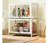 CHAANG vitrinas para Colecciones Vitrina expositora Vitrina Vitrina Cristal vitrinas de Cristal Marco de bambú Natural, Tipo almeja, Sellado y Resistente al Polvo, fácil de Instalar, fácil de Limpiar