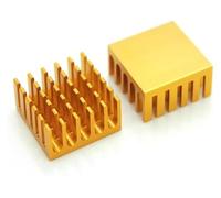 CHAASDEOM para radiadores de Chip radiadores de Aluminio 5 Piezas de radiador de Aluminio de 22 x 22 x 10 mm, enrutador de Enfriador de radiador de refrigeración de Chip electrónico(22x22x10)