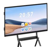 Chabatree Pizarra inteligente, pizarra blanca interactiva UHD Touch de 55 pulgadas, pizarras inteligentes digitales electrónicas, pantalla táctil 4K para aula, hogar, oficina, estudio (soporte de