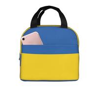 CHAbu Bolsa térmica para el almuerzo con la bandera de Ucrania, impermeable, reutilizable, para camping, picnic, trabajo, escuela