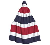 CHAbu Capa con capucha de la bandera de Tailandia, disfraz de cosplay de la muerte, bruja, vampiros, diablo, fiesta de máscaras