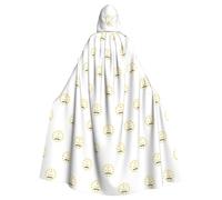 CHAbu Capa con capucha de la bandera del estado de Rhode Island, disfraz de cosplay de la muerte, bruja, vampiros, diablo, fiesta de máscaras