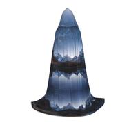 CHAbu Capa larga con capucha de cielo nocturno con la Vía Láctea para adolescentes, bata larga, medieval, cosplay, fiesta, carnaval, accesorios de vestir