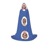 CHAbu Capa larga con capucha de la bandera del estado de Minnesota para adolescentes, capa medieval, cosplay, fiesta, carnaval, accesorios de vestir