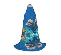 CHAbu Capa larga con capucha de tortuga marina, delfín y pez para adolescentes, bata larga, medieval, cosplay, fiesta, carnaval, accesorios de vestir