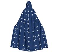CHAbu Capa larga unisex con capucha de la bandera de Carolina del Sur para adultos, disfraz de vampiro, bruja, juego de rol, fiestas, escenario, 150 cm