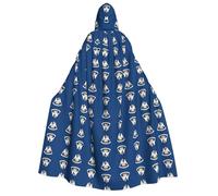 CHAbu Capa larga unisex con capucha de la bandera del estado de Louisiana para adultos, disfraz de vampiro, bruja, juego de rol, fiestas, escenario, 150 cm