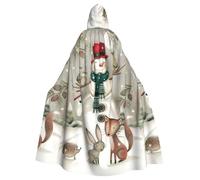 CHAbu Disfraz de búho de pie sobre muñeco de nieve con capucha, capa de cosplay de la parca, bruja, vampiros, diablo, fiesta de máscaras