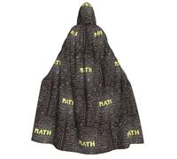 CHAbu Escuela Matemáticas Capa con capucha para adultos, capa unisex de vampiro, bruja, fiesta, escenario, cosplay, carnaval