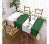 CHAbu Mantel rectangular resistente a las manchas con la bandera de Argelia, lavable, para cocina, comedor, fiesta, picnic