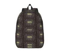 CHAbu Mochila de lona de gran capacidad para la escuela, matemáticas, clásica, a la moda, universidad, trabajo, viajes, Black, S, Casual