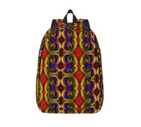 CHAbu Rainbow Roses - Mochila de lona para libros, gran capacidad, clásica, a la moda, universidad, trabajo, viajes, Black, S, Casual