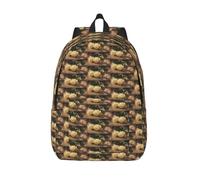 CHAbu Romantic Roses - Mochila de lona para libros, gran capacidad, clásica, a la moda, universidad, trabajo, viajes, Black, S, Casual