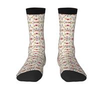 CHAbu Runner Bull Skull - Calcetines deportivos para adultos, elásticos, transpirables, cómodos, para uso diario, fitness, al aire libre, unisex, 3 Negro, Altoa única