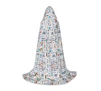 CHAbu The Nature Wildlands - Capa larga con capucha para adolescentes, disfraz medieval para cosplay, fiesta, carnaval, accesorios de vestir