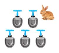Chacerls - Dispensador de Agua de Conejo, 5 Piezas, de Acero Inoxidable, de Conejo, Accesorios automáticos, tazón para Beber, Accesorio de Granja (Small Bowl)