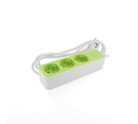 Chacon 49727 - Regleta (3 x 16 A, 3 x 1,5 mm, 1,5 m), color blanco y verde