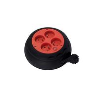 Chacon 89101 - Carrete alargador de cable con 4 enchufes (16 A, 4 m)