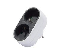 CHACON Base Doble de diseño 2 x 16 A - Gris/Blanco