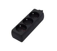 CHACON Base múltiple sin Cable 3 x 16 A - Negro