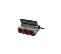CHACON - Bloque de Pinza 3 x 16 A, 3 m, Color Rojo, Gris
