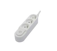Chacon - Regleta múltiple (3 x 16 A, 3500 W, Cable H05VV-F, 3 x 1,5 mm², 3 m), Color Blanco