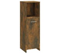 Chaduof Armario de baño, Mueble Auxiliar Baño, Mueble Baño, Almacenaje Baño, Columna Auxiliar De Baño, Armario pequeño, Madera contrachapada Roble Ahumado 30x30x95 cm