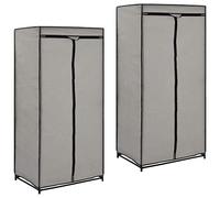 Chaduof Armarios 2 Unidades Gris 75x50x160 cm, Armarios Dormitorio, Armario Tela, Vestidores Armarios Abiertos, Organizador De Armario, Closet Armario para Habitación