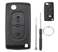 Chaexii Peugeot 107 CE0536, funda de repuesto para Peugeot 207 307 307S 308 407 607 2BT, 2 botones para Citroe-n C2 C3 C4 C5 C6 C8 Xsara funda de llave con herramienta de extracción de pines