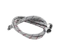 Chaflán plano de acero al carbono cilíndrico, Manguera de suministro agua trenzada acero inoxidable 50 cm, G1/2, G3/8, G9/16, for grifo mezclador (paquete 2)(50CM-G3-8)