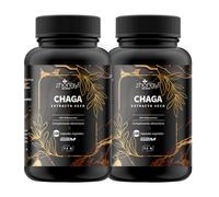 Chaga 500 mg Cápsulas - Extracto 30% Betaglucanos - Hongo Adaptógeno para Inmunidad y Energía - 100 Cápsulas Vegetales