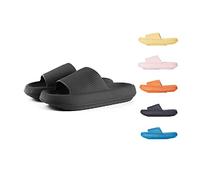 Chagoo Cozislides Original, Cosy Slides Clouds Slipper, Super Soft Home Slippers Non Slip Quick Dry Shower Pillow Slippers (Black, 44/45 EU)