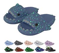 Chagoo Galaxy Shark Slides Glow in the Dark, Zapatillas Shark Cloud para mujer y hombre, zapatillas fluorescentes con suela gruesa de verano para hombre y mujer (38/39 EU, Galaxy Blue) (GFDRT60981)