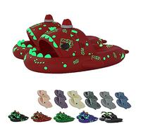 Chagoo Galaxy Shark Slides Glow in the Dark, Zapatillas Shark Cloud para mujer y hombre, zapatillas fluorescentes con suela gruesa de verano para hombre y mujer (38/39 EU, Red-b) (GFDRT60981)