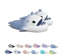 Chagoo Sharky Chanclas, Cloud Shark Slides, Shark Pantuflas Sandalias para Mujeres Hombres Zapatos de Baño Antideslizantes Pantuflas de Ducha (40/41 EU, Gradient White/Blue) (GJLPO9761)