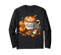 Chai Pumpkin Spice and Everything Nice Graphic Coffee Fall Manga Larga