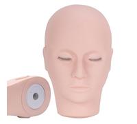 Chaies Cabeza de maniquí de pestañas,Cabeza de práctica de pestañas | Herramientas de maquillaje para entrenamiento de pestañas | Herramientas de suministros de extensión, práctica de párpados,