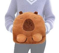 Chaies Calentador de manos eléctrico con funda de felpa y 3 niveles, calentador de forma de animal debajo del escritorio, calentador 2 en 1 para viajes de invierno en casa