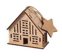 Chaies Casas de Pueblo de Navidad: casa de Madera de luz LED de Navidad, decoración del hogar de Escritorio para la Tienda de Vacaciones de la Tienda de la de la Ventana apartamento